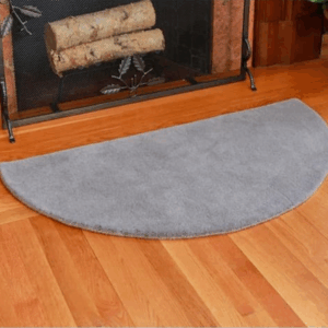Achla Designs 2 ft. x 4 ft. Half Round “Heath” Rug in Dove Gray