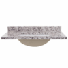 31 in. x 22 in. Cultured Marble Vanity Top with Rectangular Sink in Bianco Antico