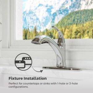 Pfister Wray Single Handle Pull-Out Sprayer Kitchen Faucet with Deck Plate, Spot Defense Stainless Steel
