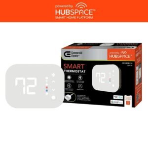 Wi-Fi and Bluetooth Enabled Smart Programmable Thermostat with Schedules Powered by Hubspace.